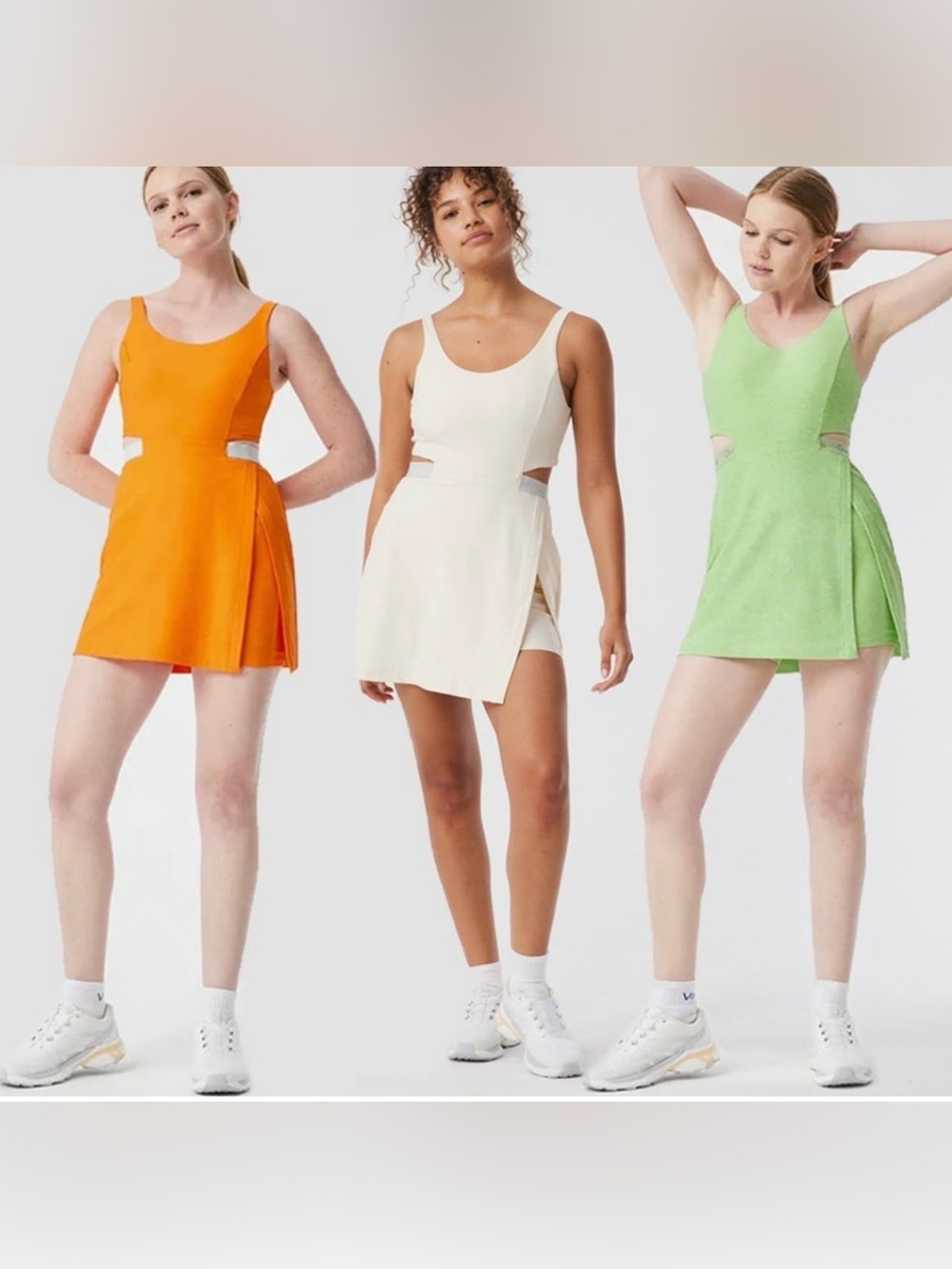 Outdoor Voices Colorblock Mini Skort Dress — Green